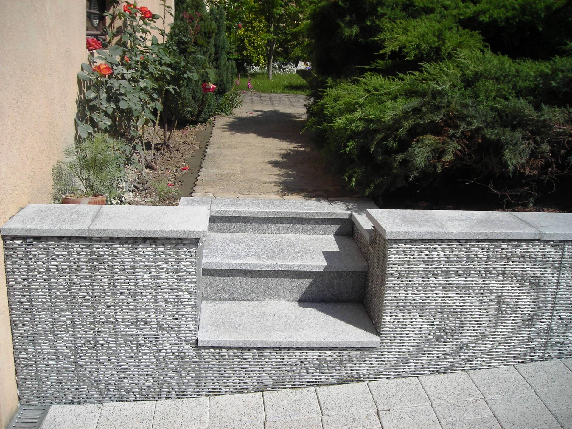 Mur en gabion &agrave; Sausheim Cernay