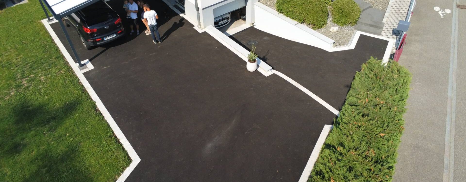 Comment poser de l’enrob&eacute; pour cr&eacute;er une all&eacute;e ? Saint-Louis